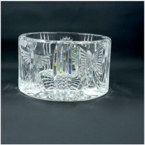 Vintage Waterford Crystal Millennium Champagne Wine Bottle Coaster 5.25 in